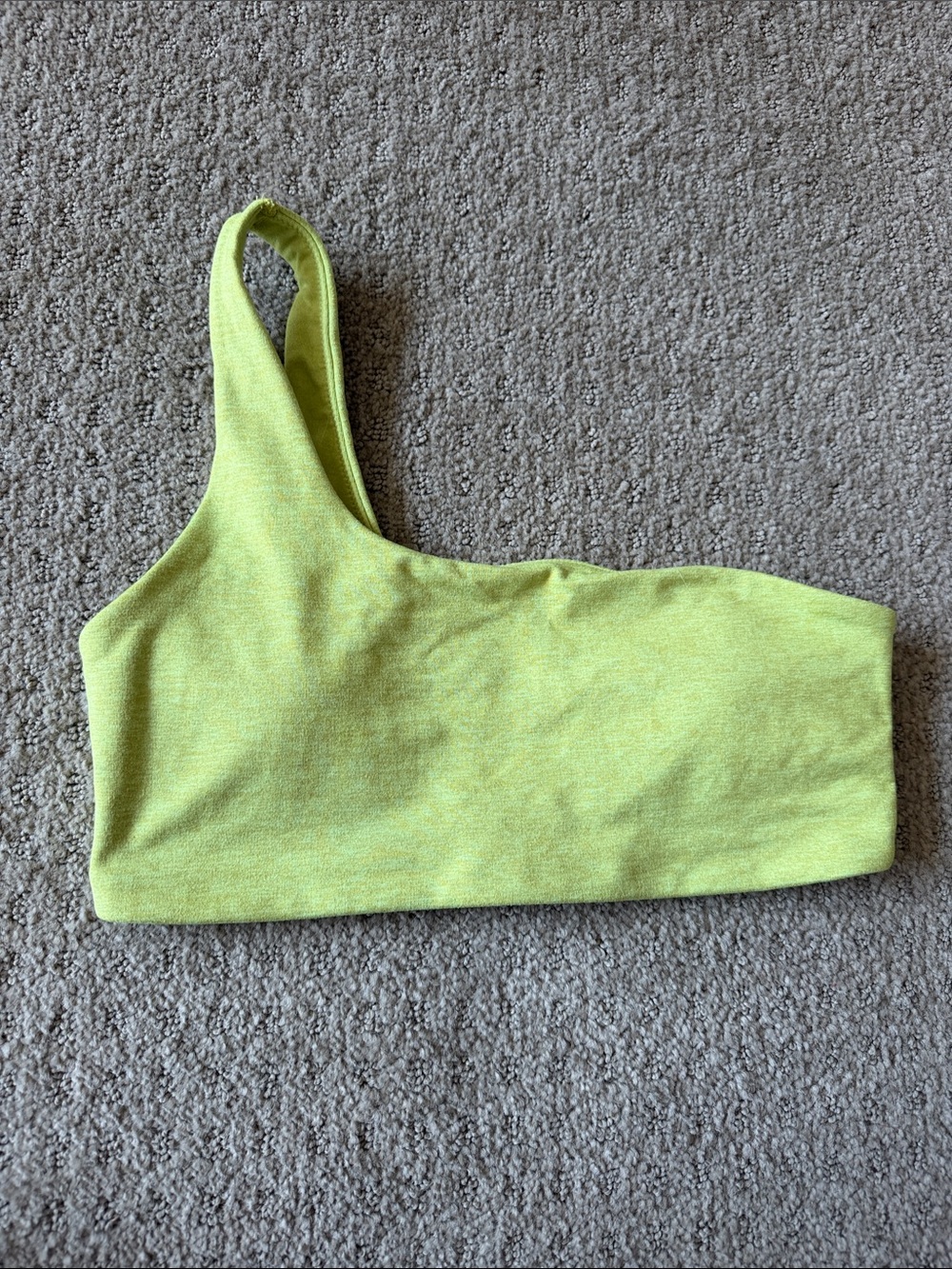 Offline by Aerie One-Shoulder Lime Green Sports Bra Size S